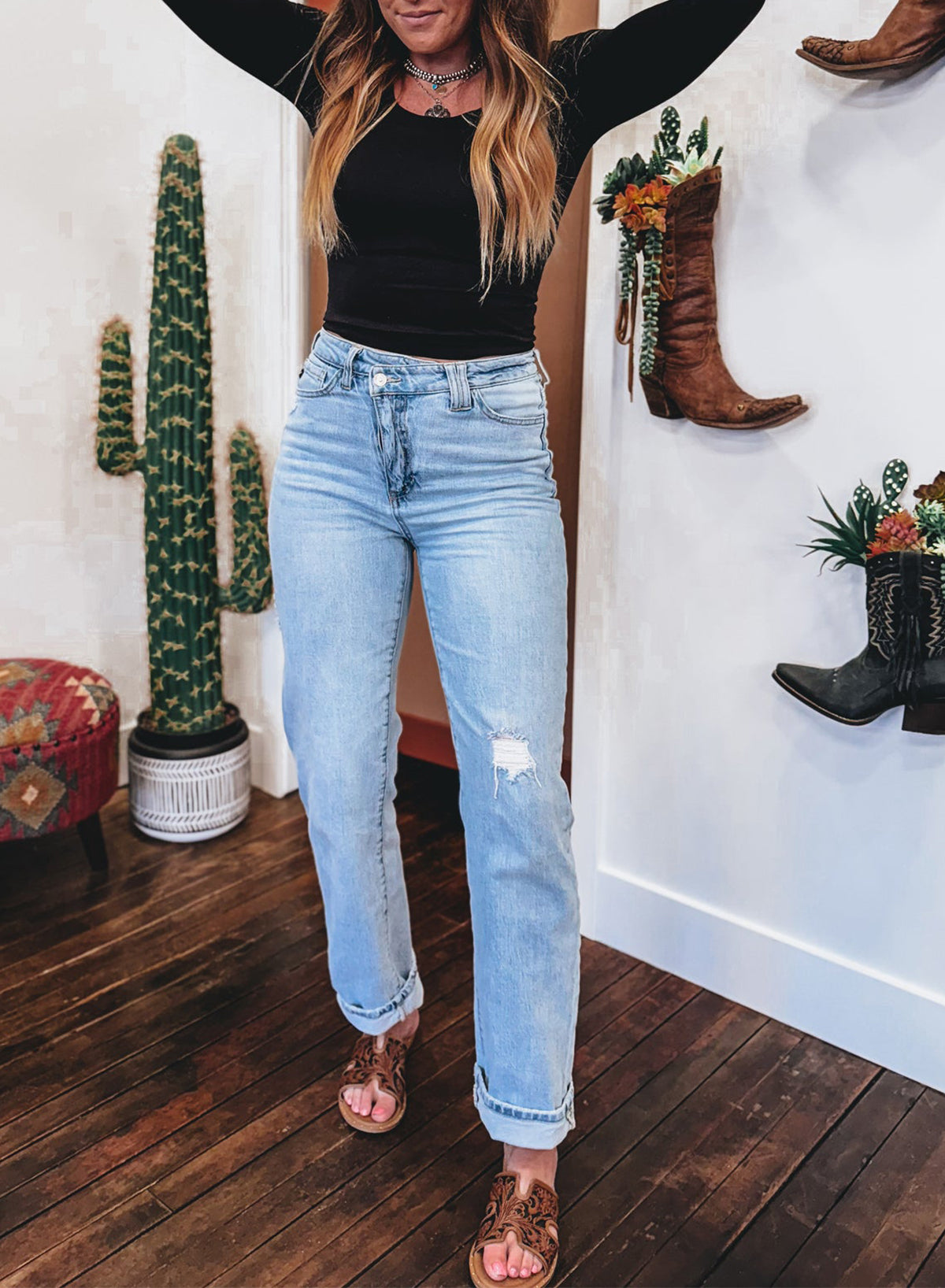 Solid Color Long Sleeve Fitted Top