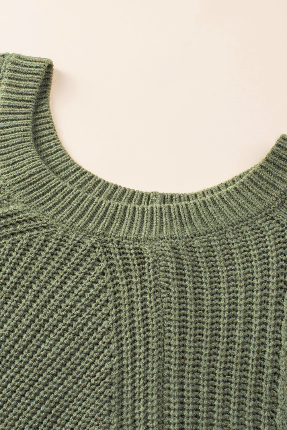 Hollow-out Puffy Sleeve Knit Sweater