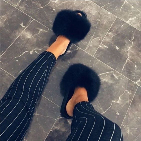 Fur Slippers Slides For Women - KOC