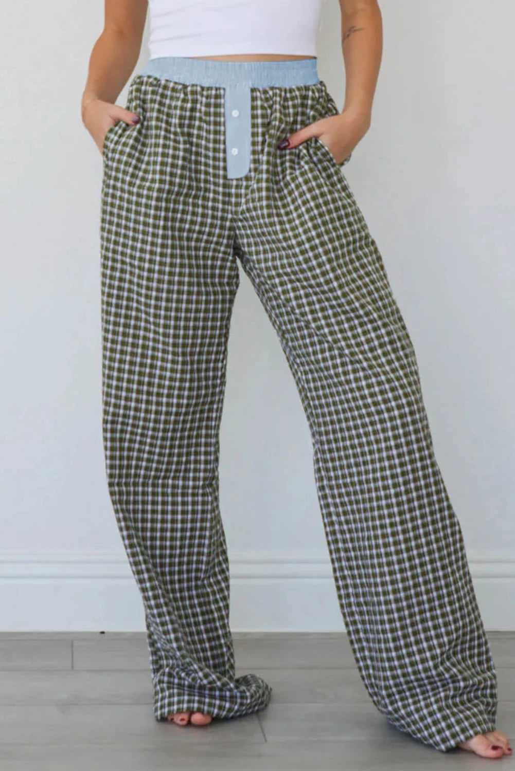Preppy Gingham Boxer Pants