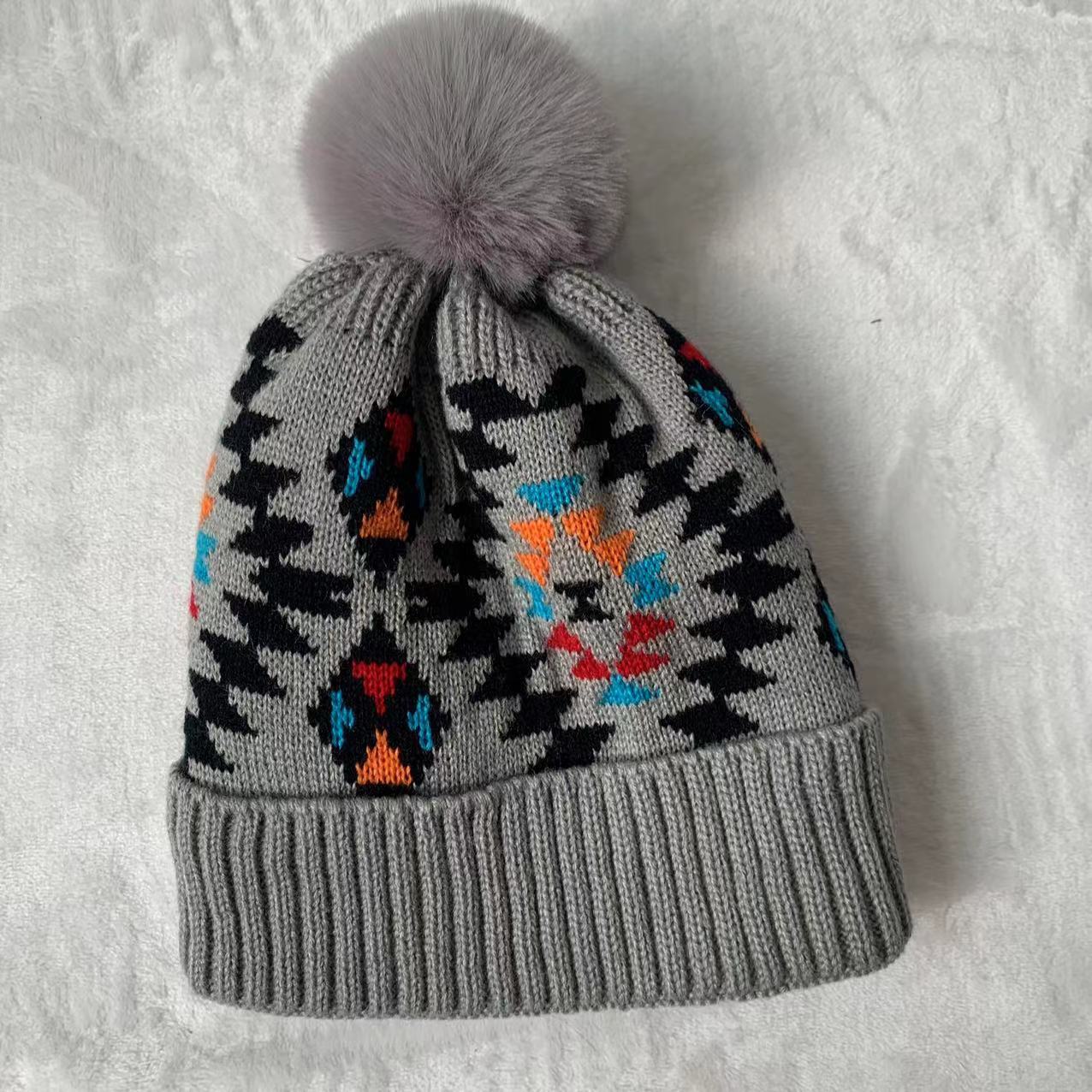 Ladies Print Thermal Knit Hat