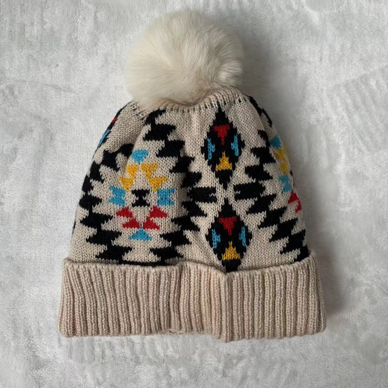Ladies Print Thermal Knit Hat