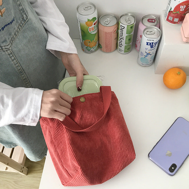 College style colorful small bag cosmetic bag corduroy