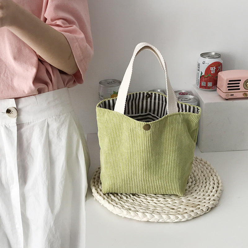 College style colorful small bag cosmetic bag corduroy