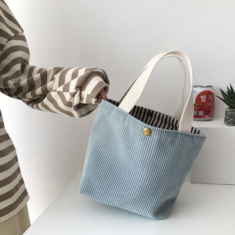 College style colorful small bag cosmetic bag corduroy