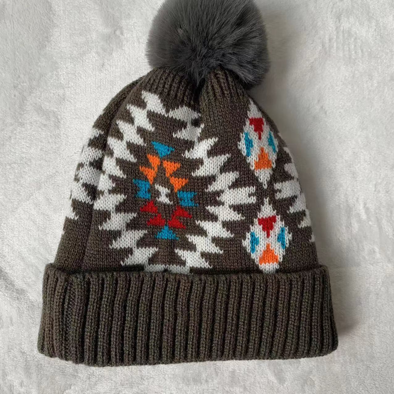 Ladies Print Thermal Knit Hat