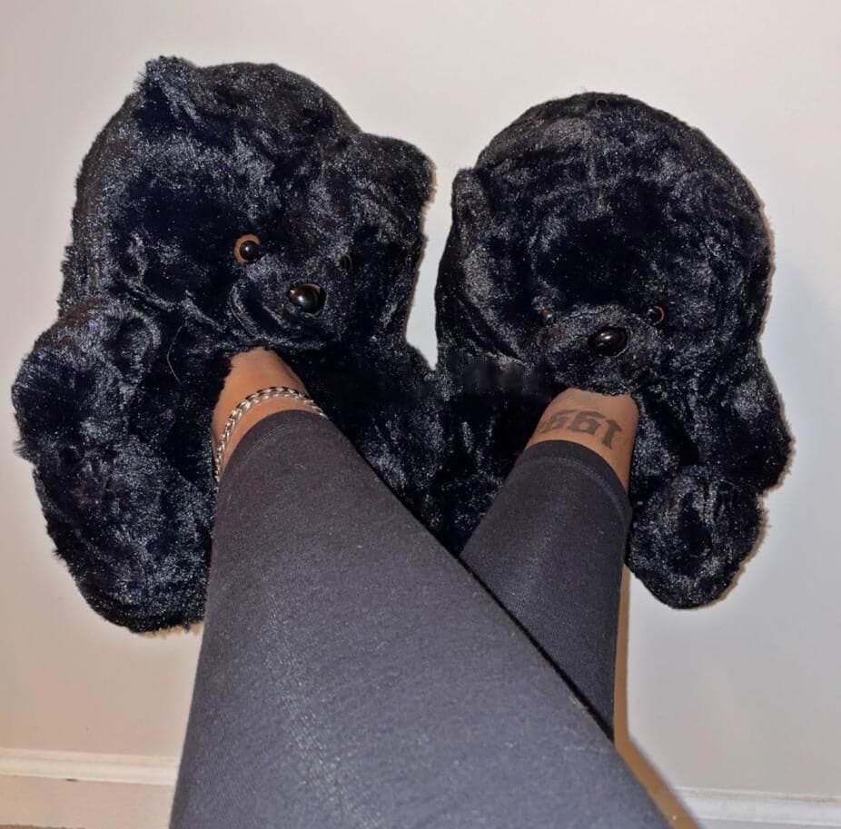 Lady teddy bear slippers - KOC