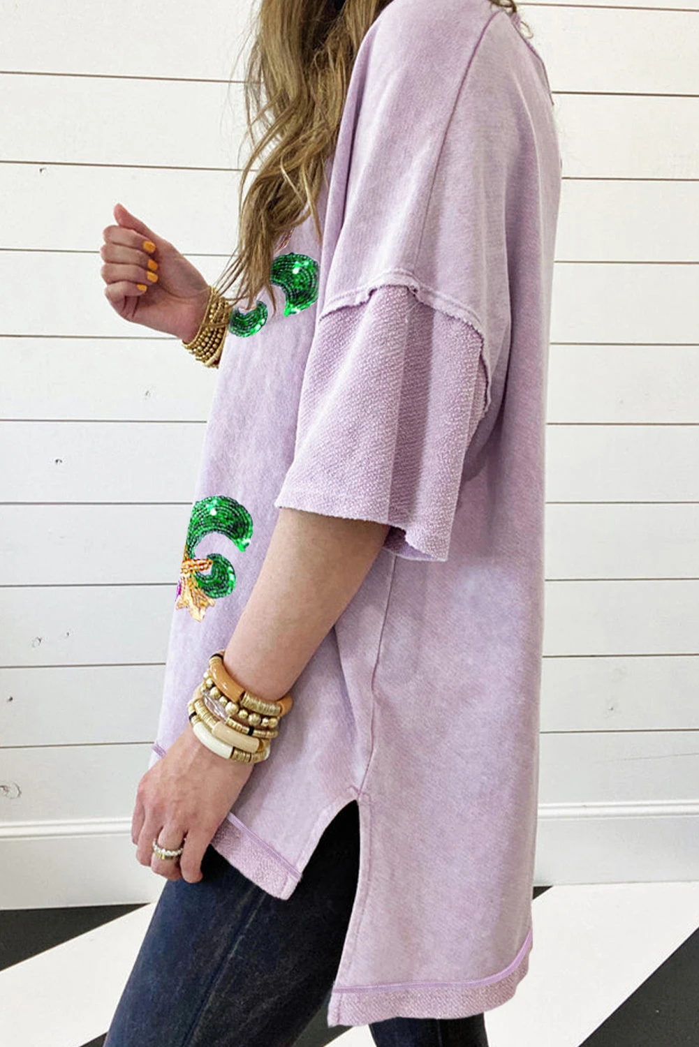 Mardi Gras Wash Oversized Tee