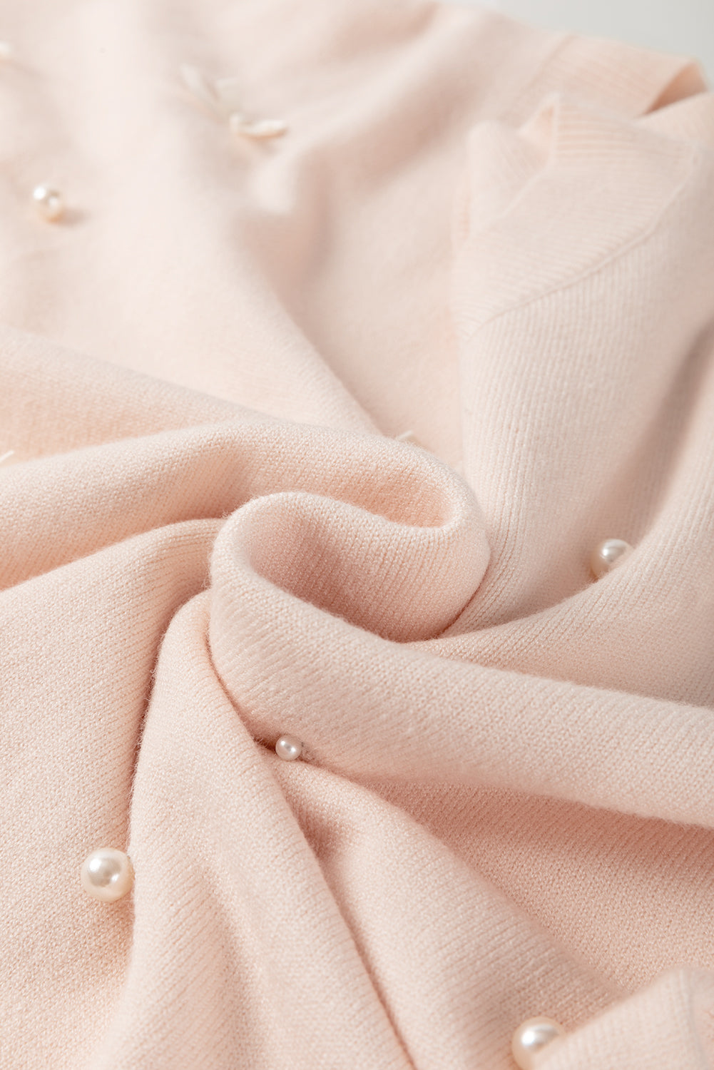 Pearl Bow Embellished Dolman Short Sleeve Sweater