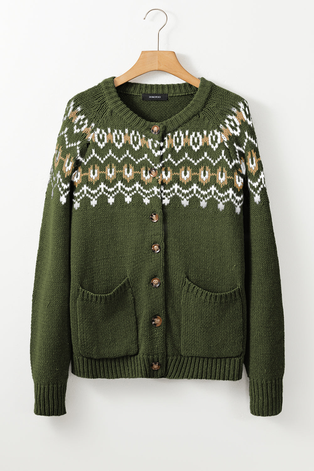 Western Fashion Abstract Printed Cardigan Sweater