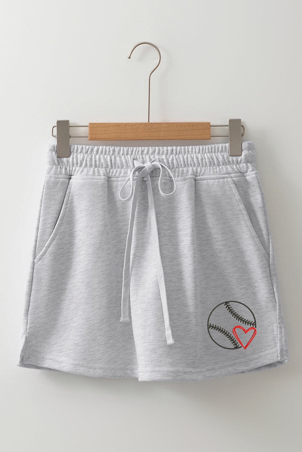 Baseball Heart Embroidery French Terry Skort