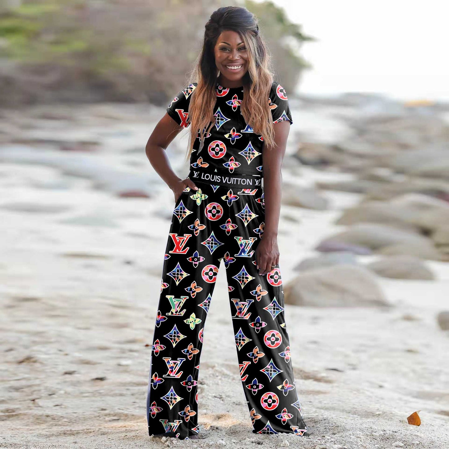 L//v Casual Print Suit