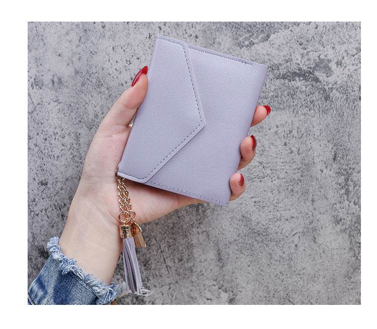 Tassel and Heart Pendant Vagen Leather Wallet/card holder