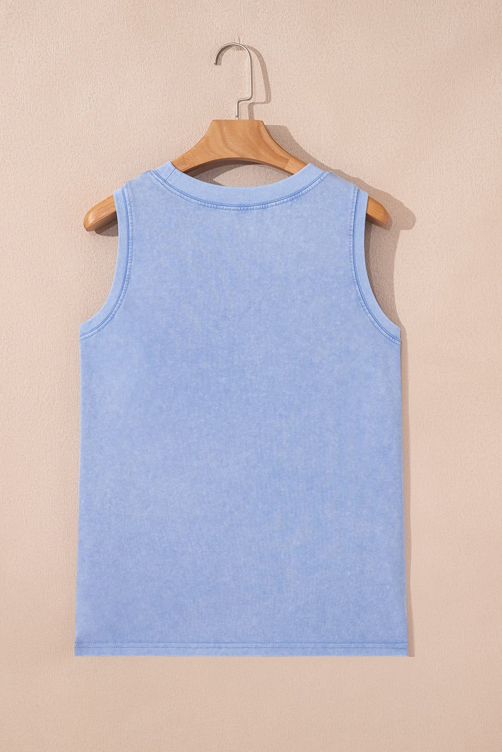Mineral Wash Patched Chest Pocket Casual Tank Top