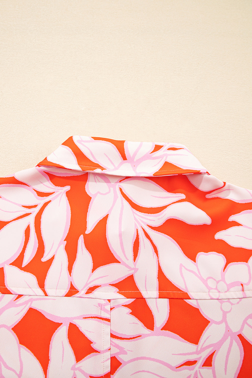 Botanical Print Single Chest Pocket Button Up Shirt