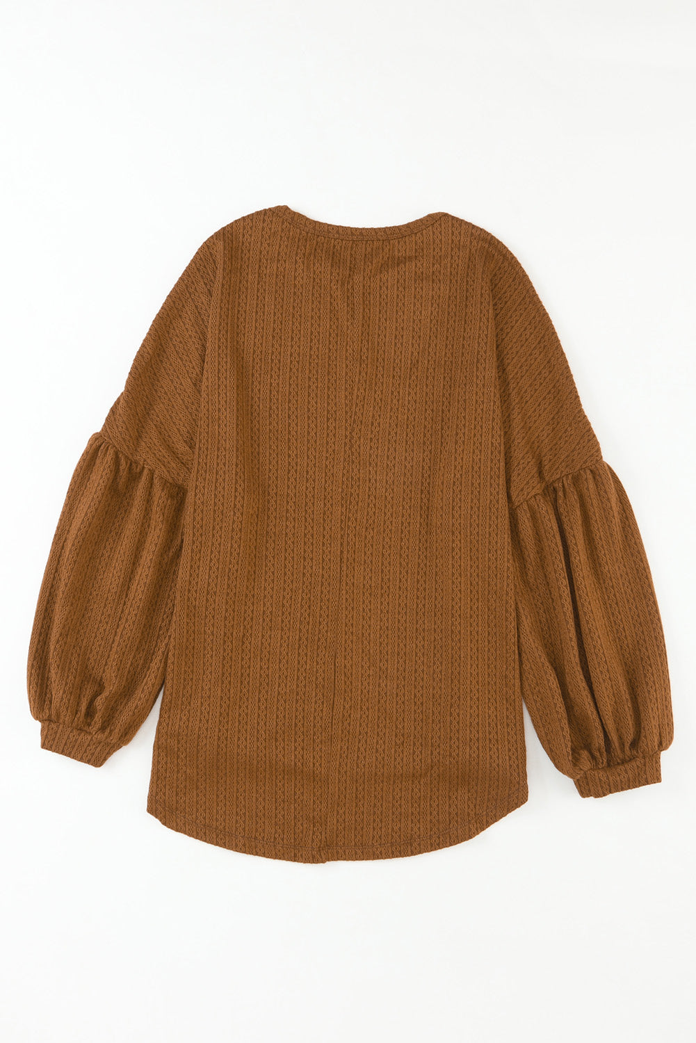 Knit Jacquard Puffy Long Sleeve Sweater