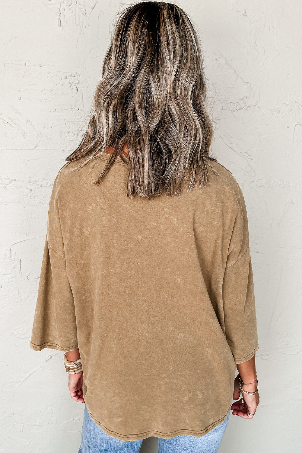 Star Patchwork 3/4 Wide Sleeve Tee