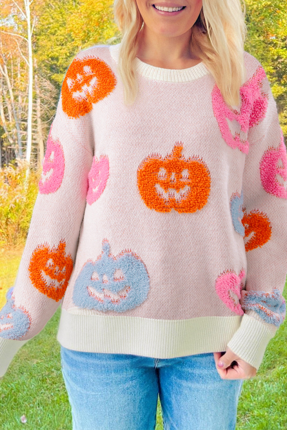 Halloween Cute Pumpkin Pattern Sweater