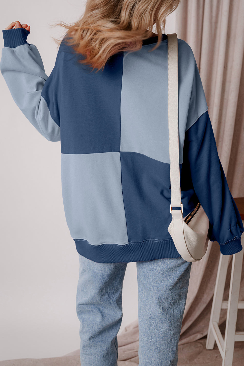 Henley High Low Oversize Sweatshirt