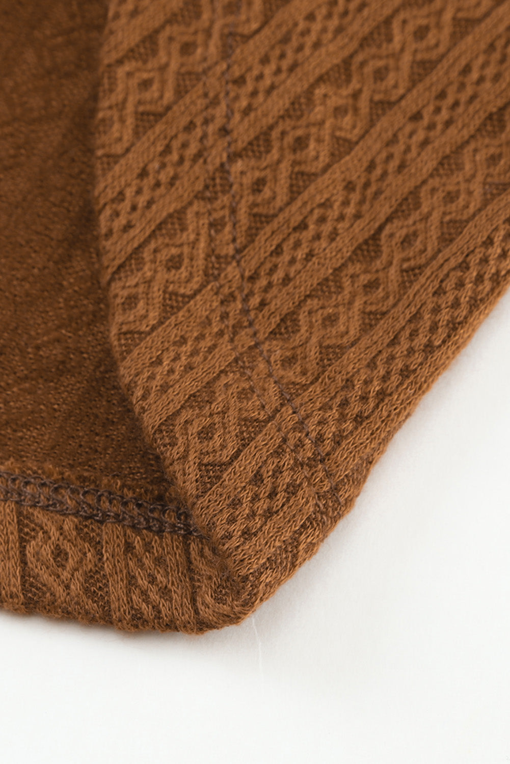 Knit Jacquard Puffy Long Sleeve Sweater