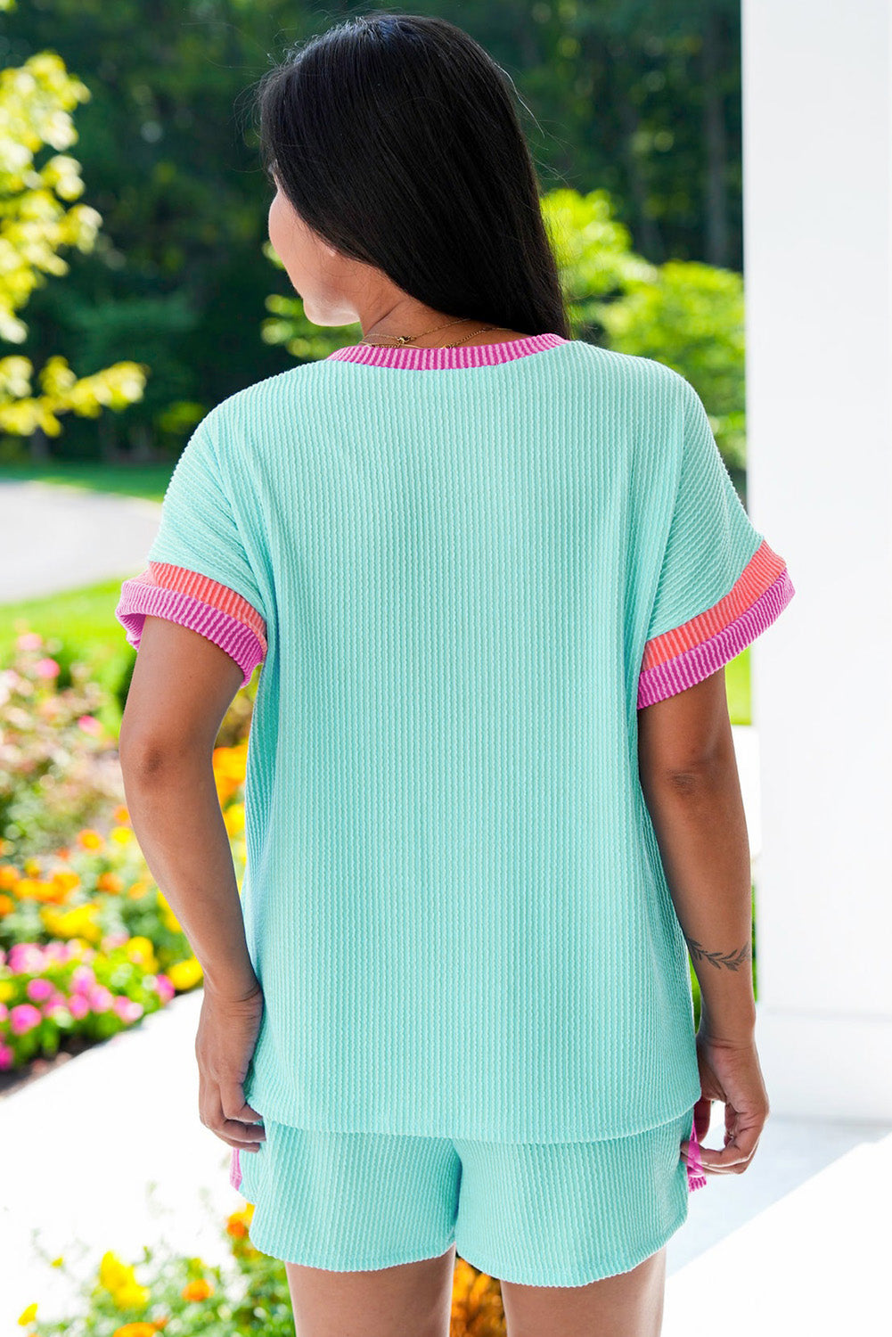 Plus Size Corded Knit Set