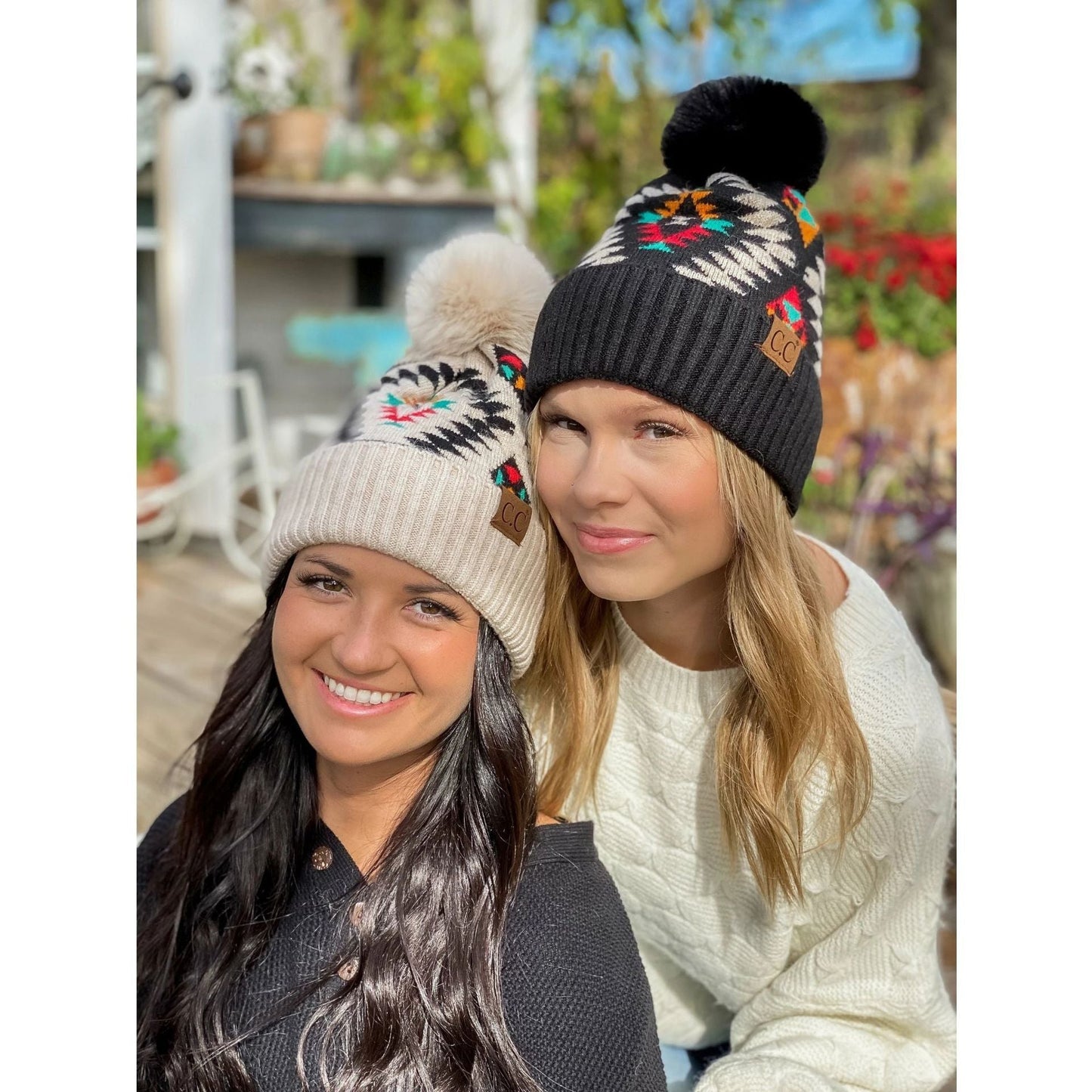 Ladies Print Thermal Knit Hat