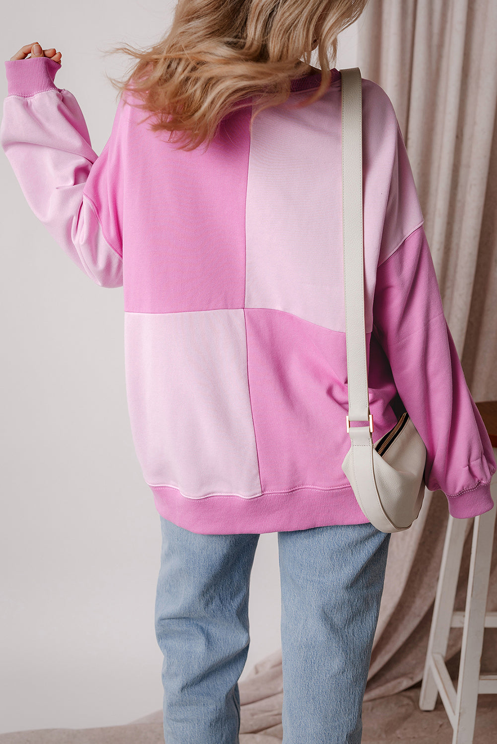 Henley High Low Oversize Sweatshirt
