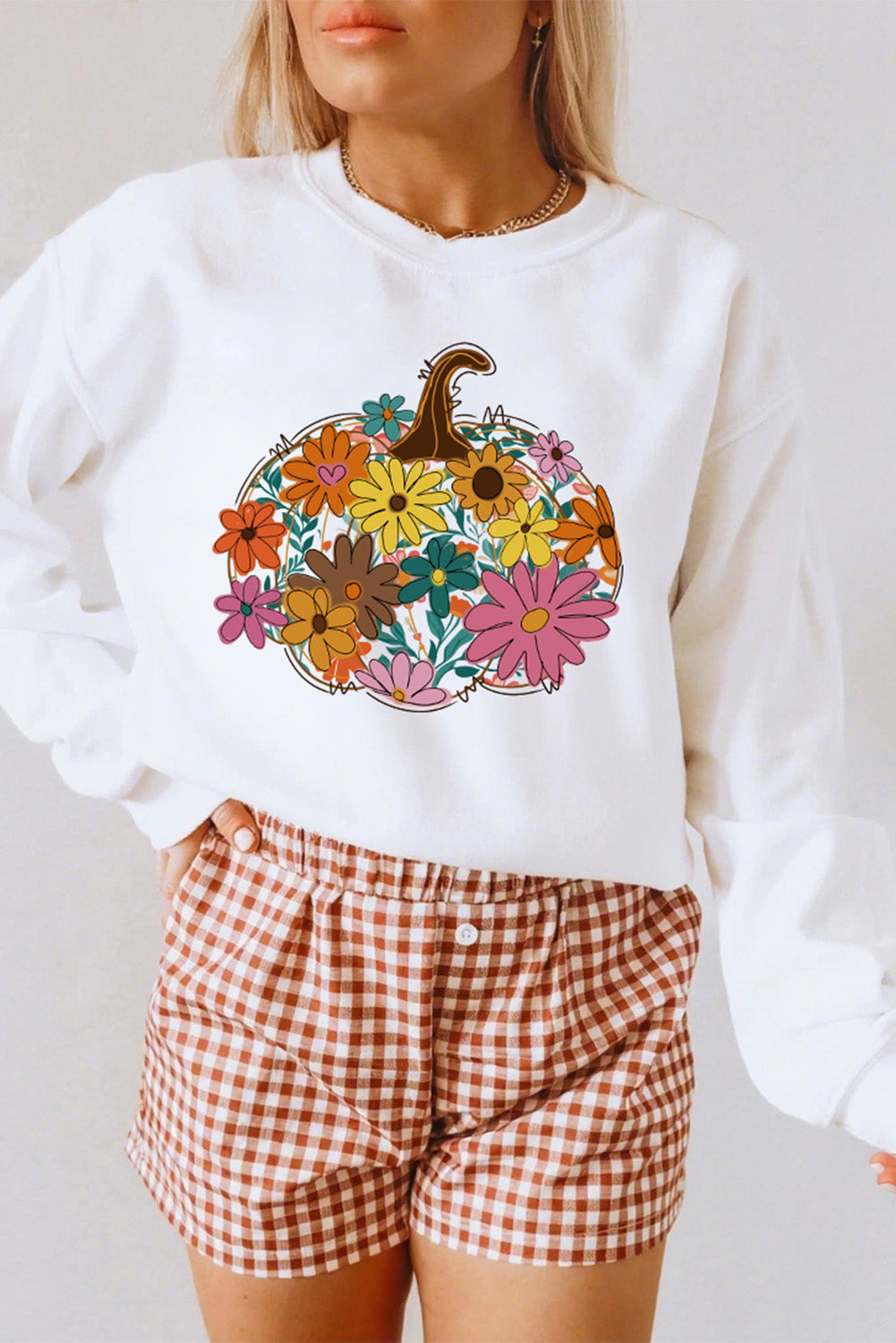 Floral Pumpkin Custom Graphic Sweatshirt
