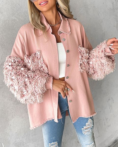 Pompoms & Contrasting Sequins Jacket