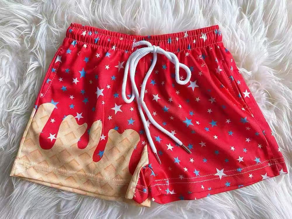 Adult-Kid-Multicolor Waffle Ice Cream Shorts