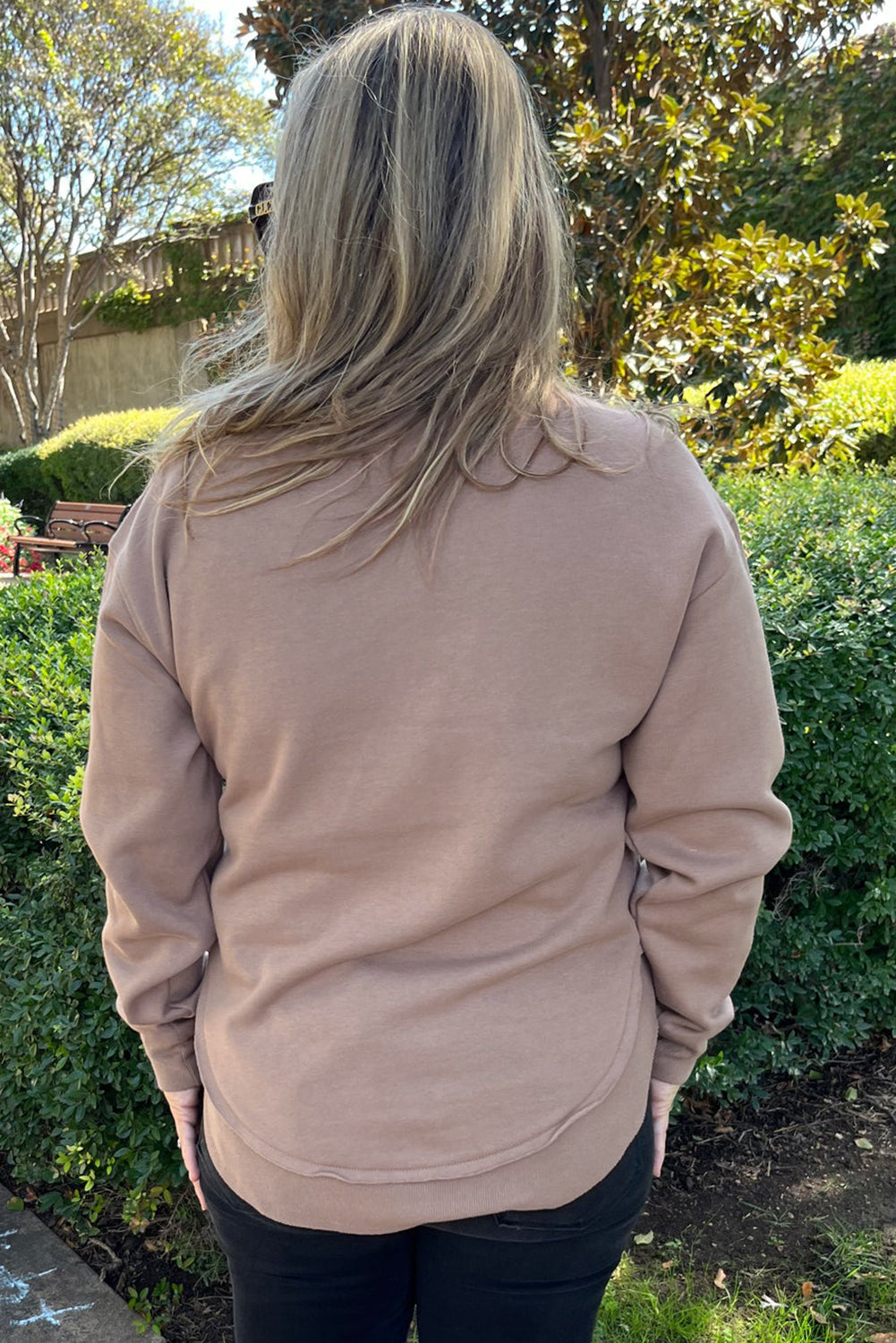 GOBBLE Letter Graphic Thanksgiving Shift Sweatshirt