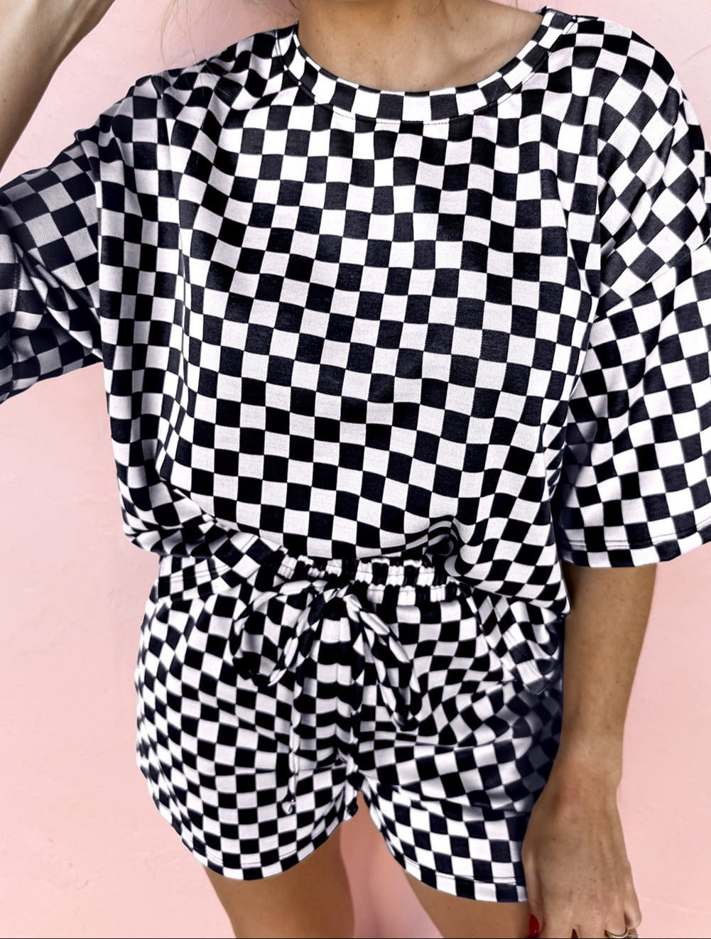 Summer Checkered Color Fashion Suit