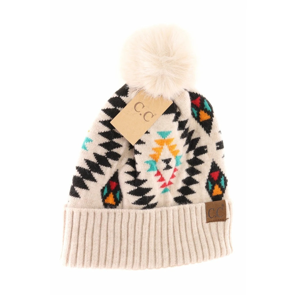 Ladies Print Thermal Knit Hat