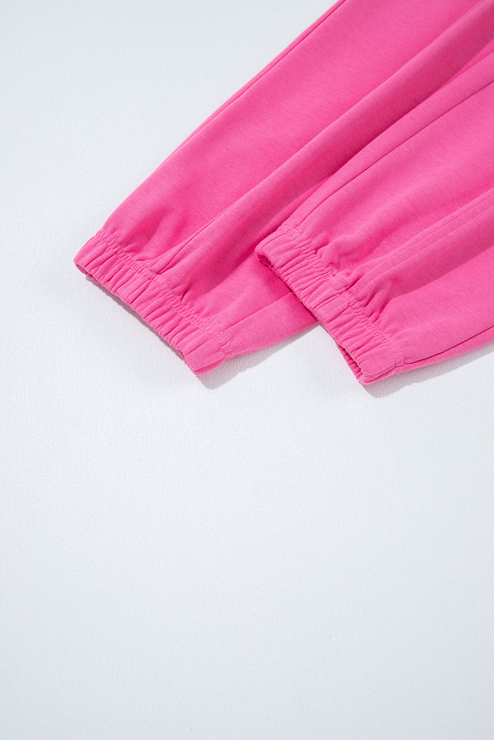 Raw Edge Half Buttons Pullover and Jogger Pants Set