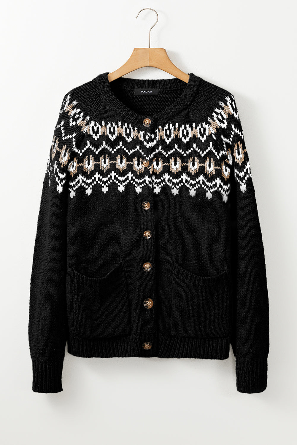 Western Fashion Abstract Printed Cardigan Sweater