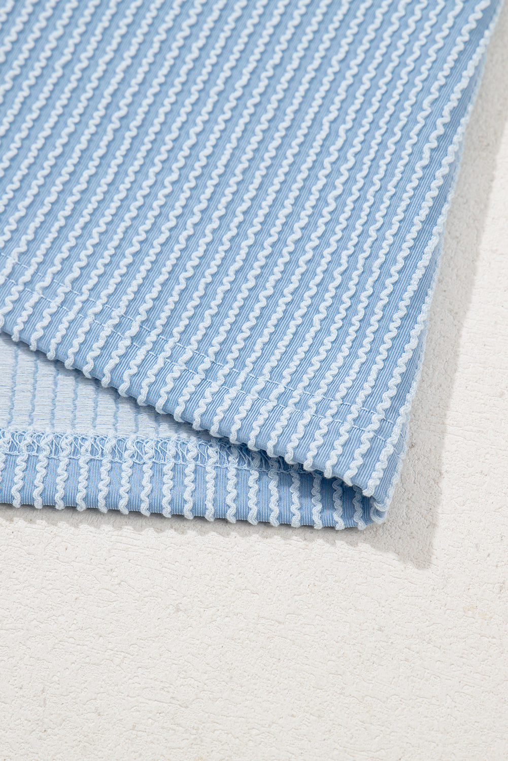 Corded Knit Mock Neck T Shirt