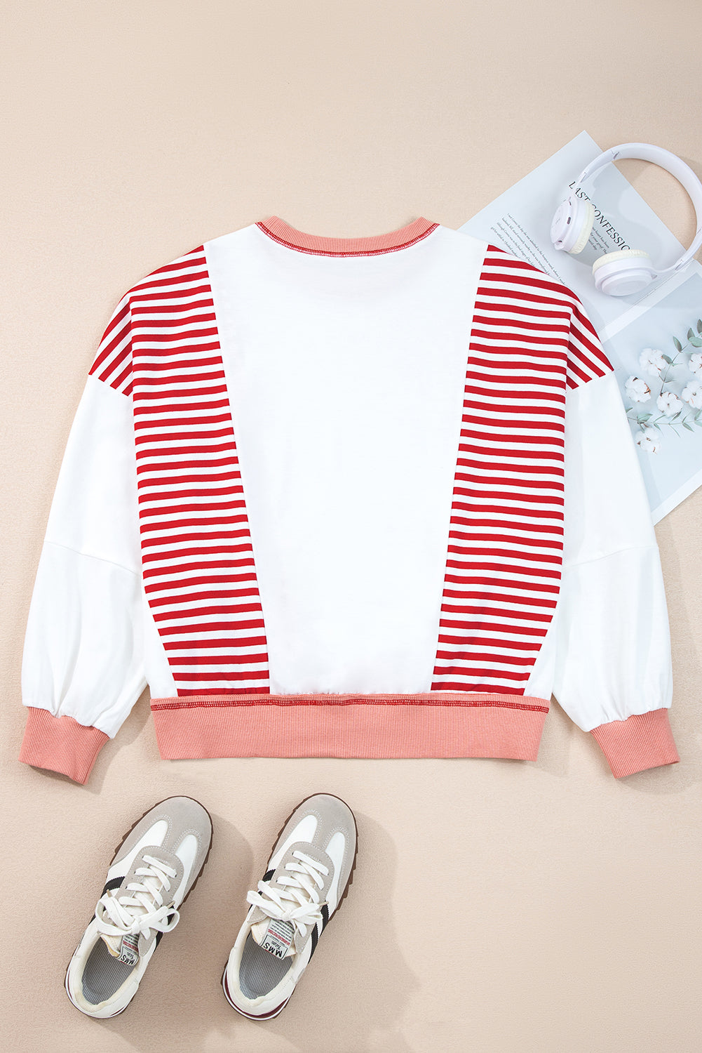 Colorblock Patchwork Contrast Stitching Oversize Sweatshirt