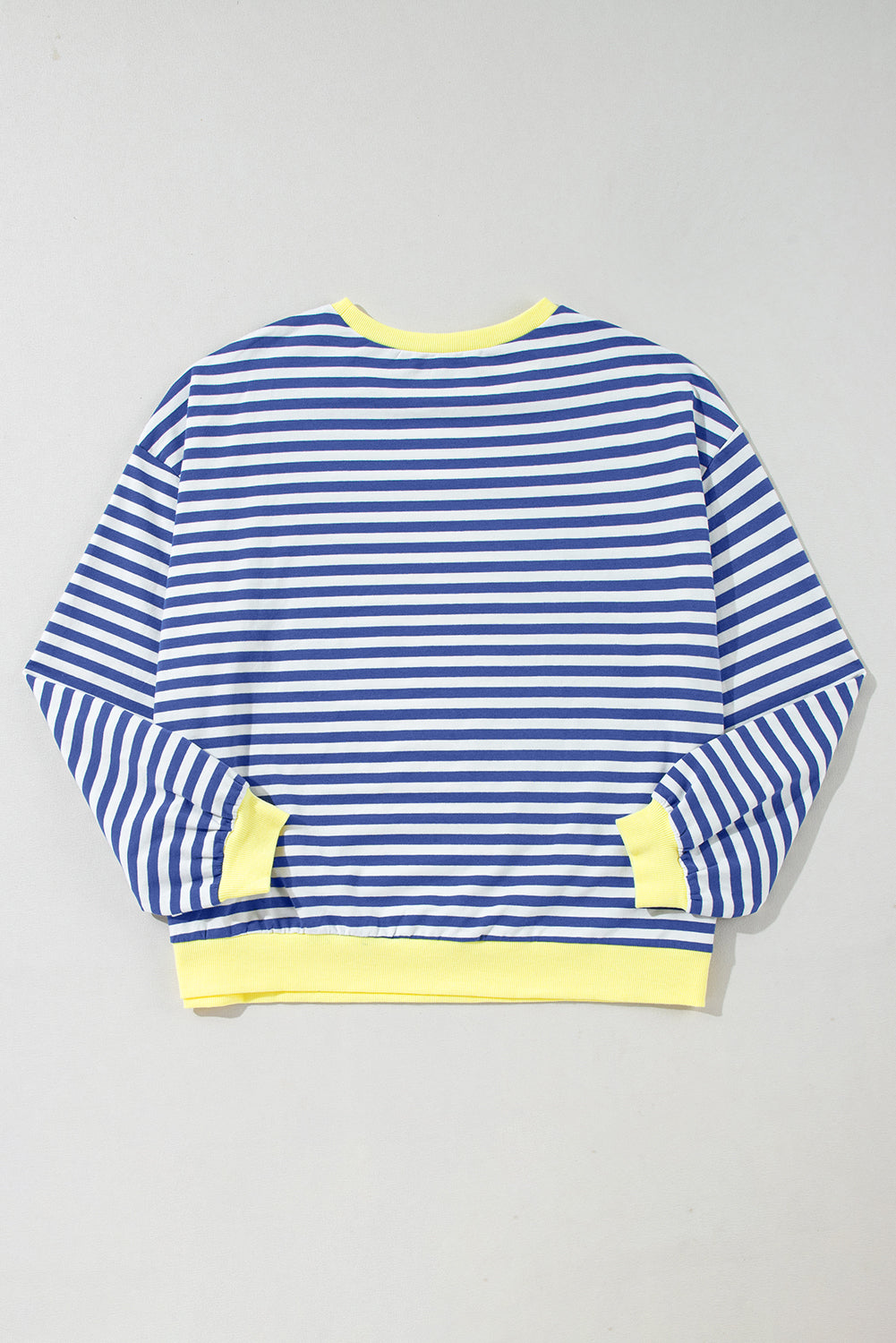 Oversized Contrast Trim Pullover Sweatshirt