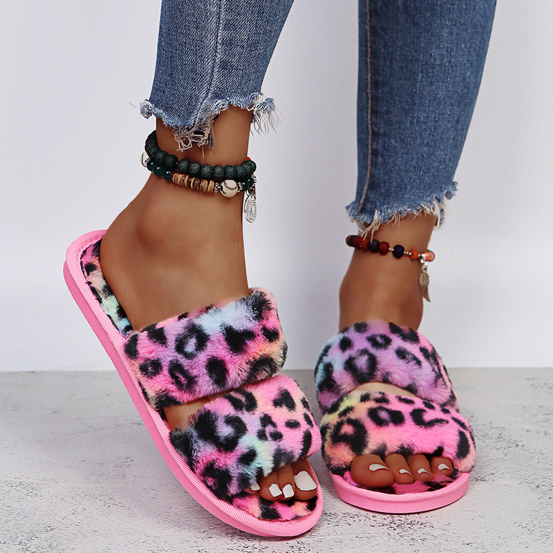 Plush Flat-Bottomed Slippers - KOC