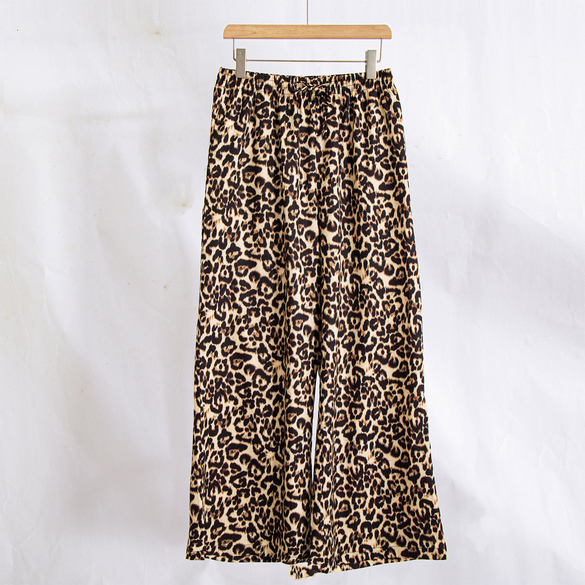 Polk Leopard Print Wide Leg Pants