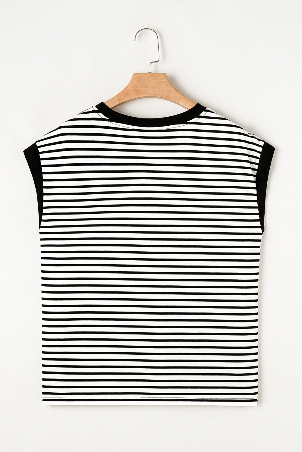 Chest Pocket Patch Round Neck Tank Top