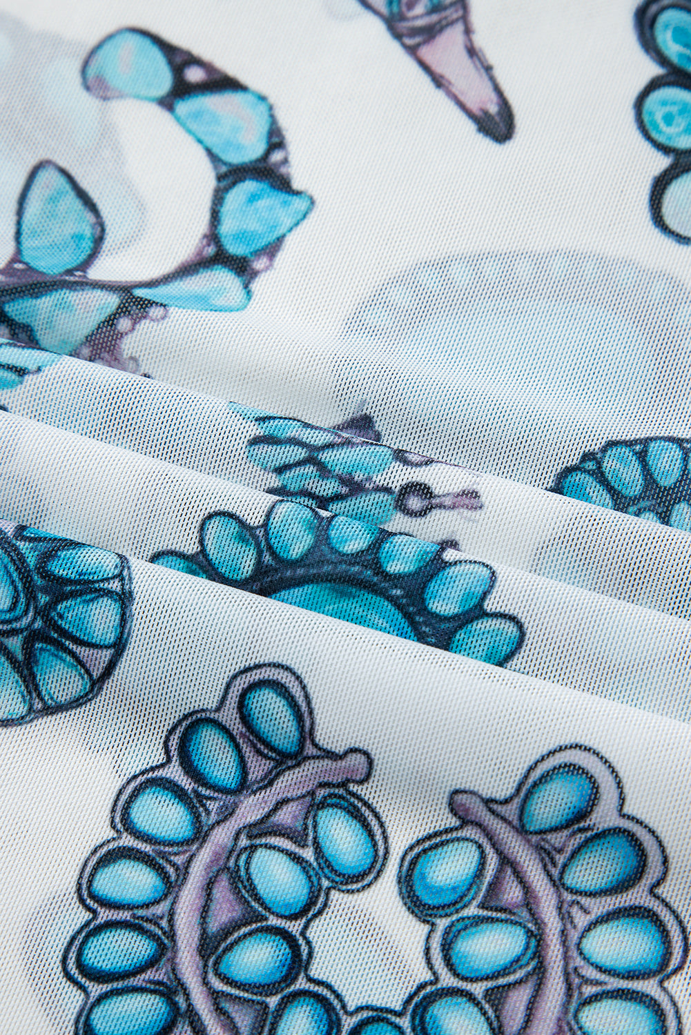 Western Turquoise Printed Tee