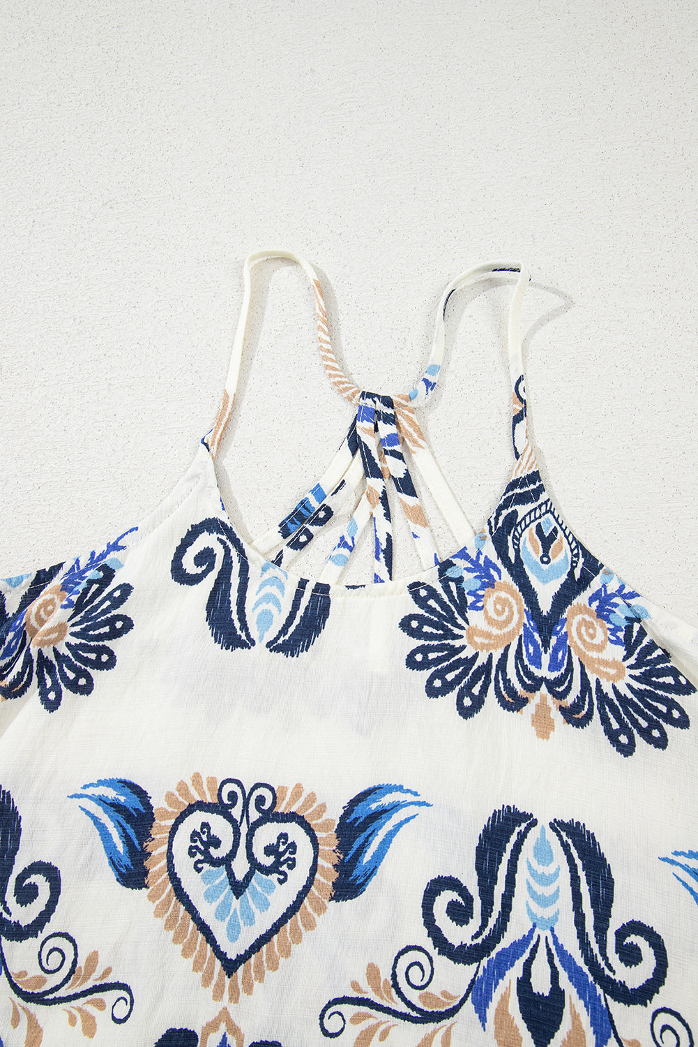 Bohemian Fashion Print Spaghetti Straps Loose Tank