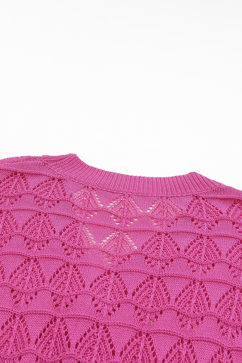 Lightweight Buttoned Front Crochet Cardigan