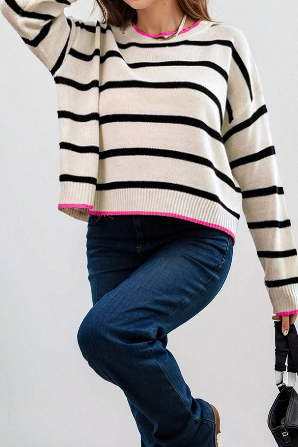 Stripe Contrast Sweater