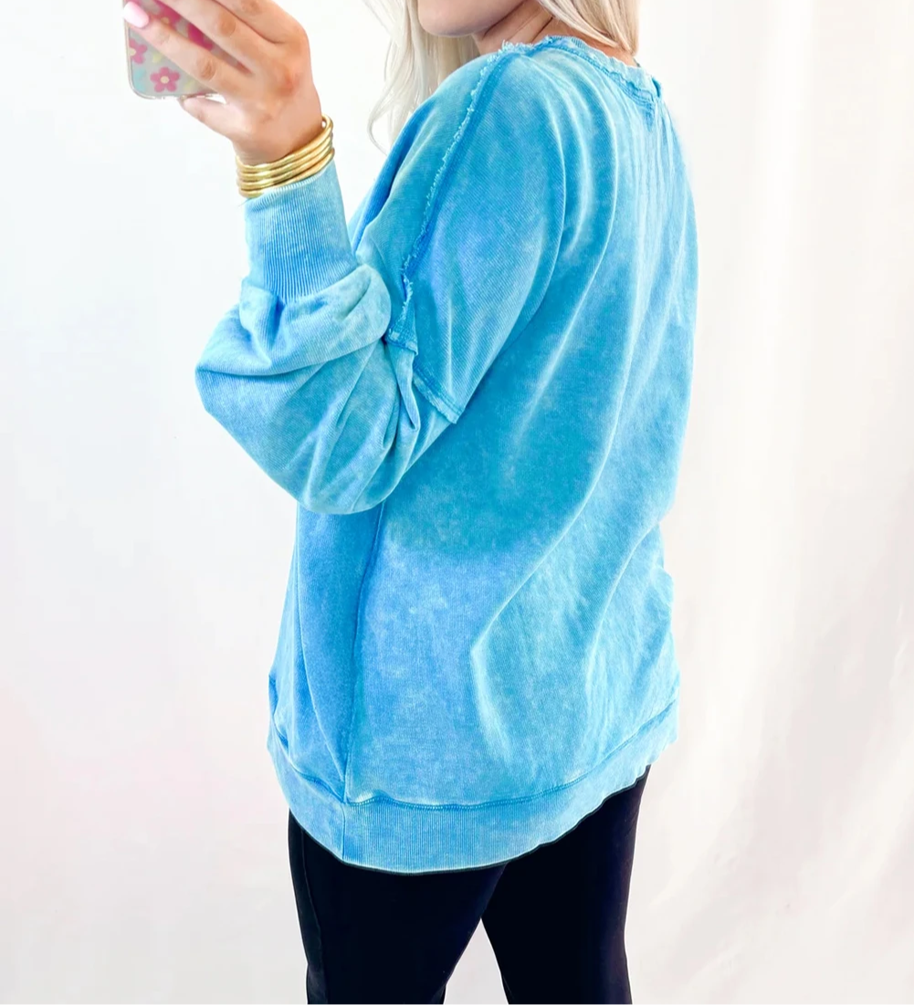 Double Patched Pocket Pullover Sweatshirt