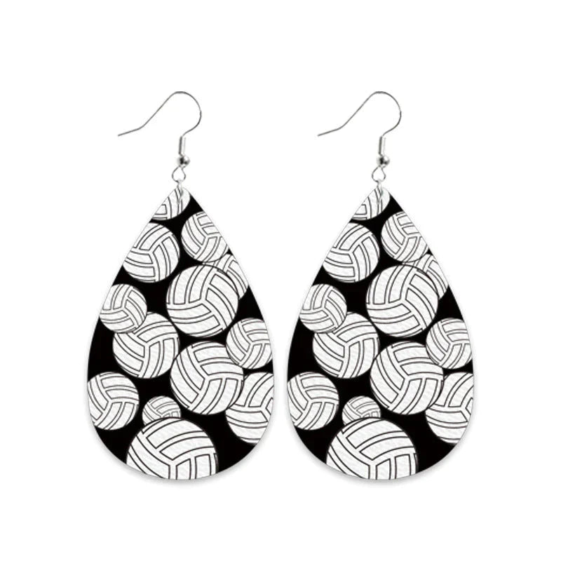Baseball Volleyball Old Leather Earrings/For 3