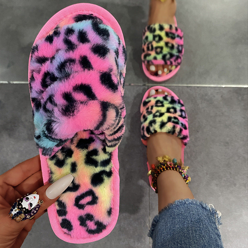 Plush Flat-Bottomed Slippers - KOC