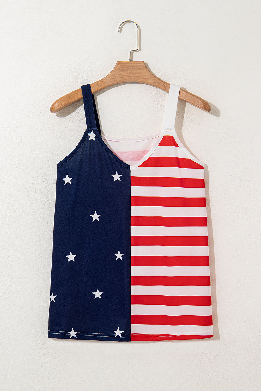 Independence Day Stars and Stripes Printed Casual Tank Top