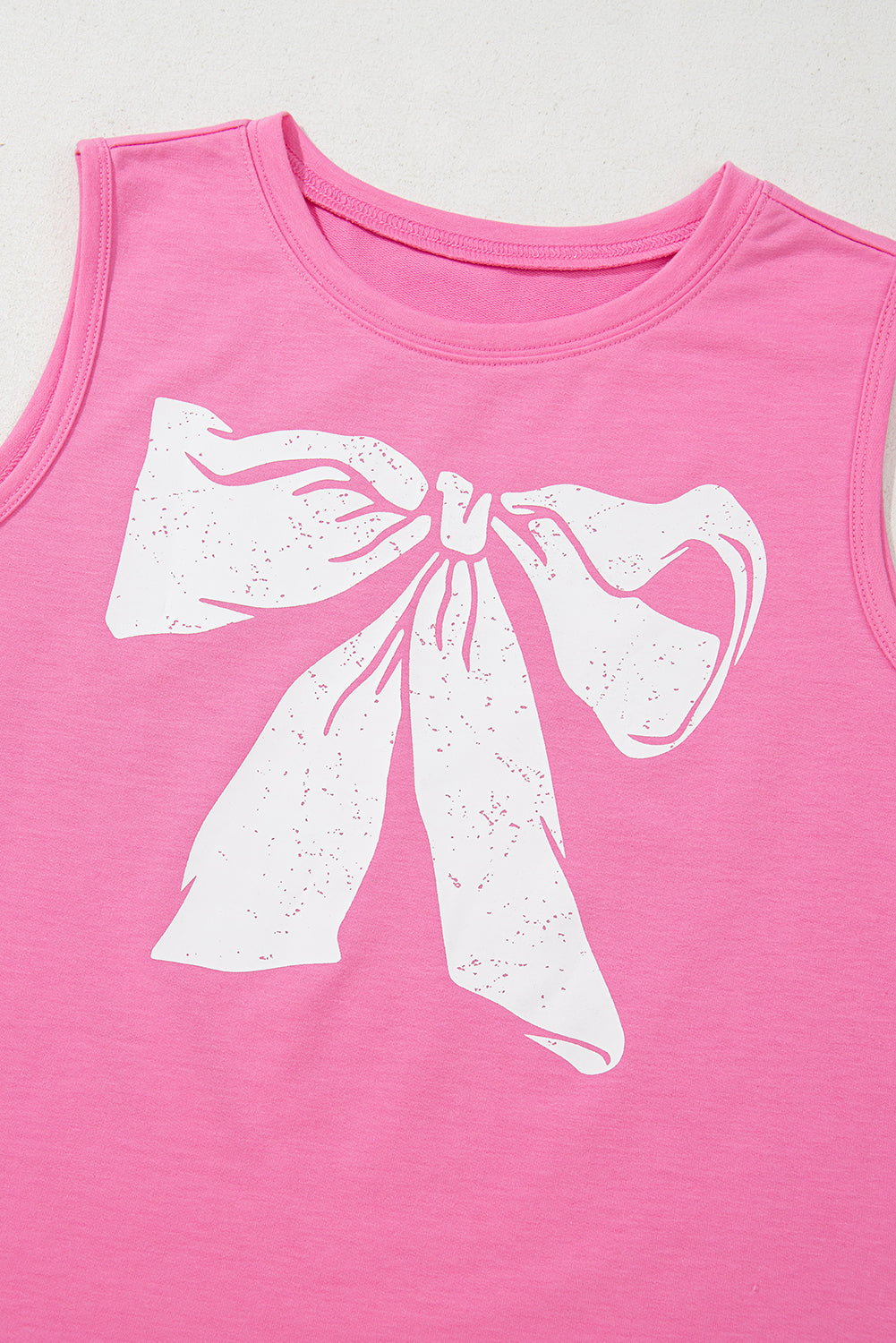 Bow Print Boxy Fit Tank Top